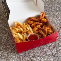 Jumbo Shrimp Dinner · Shell fish. Served with fries, coleslaw and sliced bread.