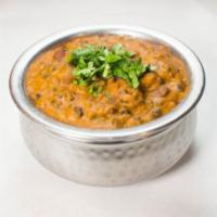Dal Makhani · Slow cooked mixed black lentils, fresh ginger, garlic, and cream. Served with rice.