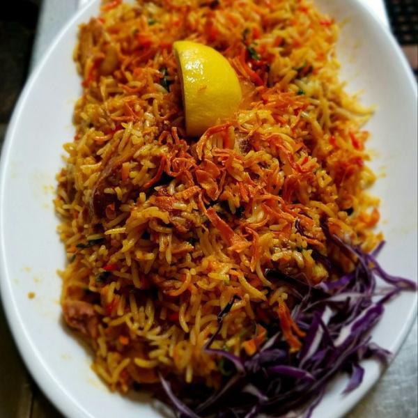 Vegetable Biryani · Assortments of vegetables served with aromatic rice.