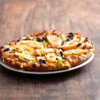 Vegetarian Pizza · Our traditional sauce and mozzarella cheese with mushrooms, bell pepper, onions, olives, art...