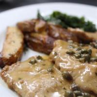 Veal Limone Lunch  · Spinach, potatoes, lemon butter caper sauce. Gluten-free. 