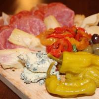 Antipasto · Prosciutto, salami, soppressata, pecorino & gorgonzola cheese, artichokes, olives, pepperonc...