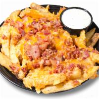 Perri's Bacon Cheddar Fries · Our jersey fries covered in shredded cheddar cheese topped with chopped bacon then oven bake...
