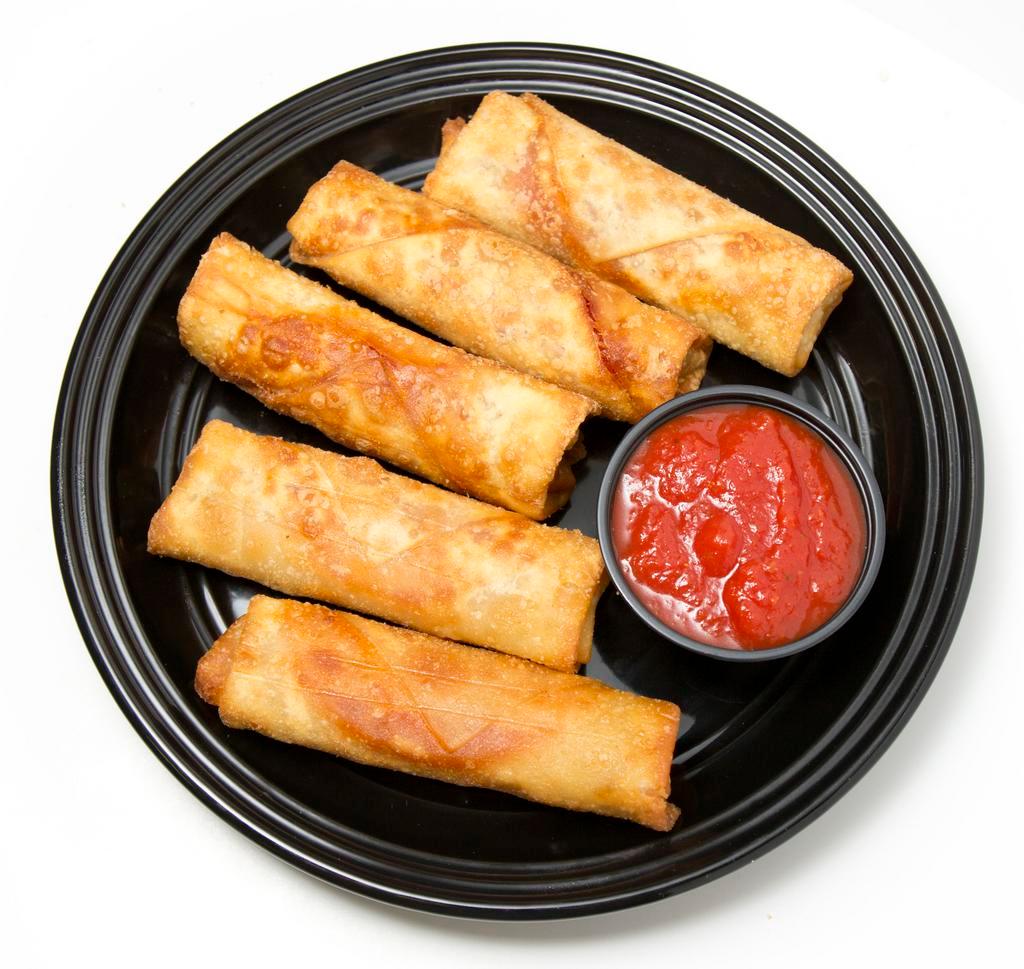 5 Pieces Pizza Logs · Everyones go to favorite pepperoni and cheese stuffed appetizer, served with pizza sauce.