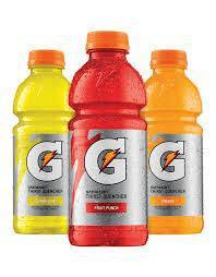 Gatorade · Flavors include Cool Blue, Fruit Punch, Lemon Lime, and Grape G-2. 