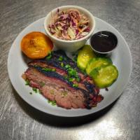 Brisket Plate · Angus beef, smoked over 15 hours, 