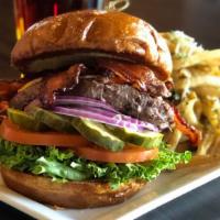Build Your Own Burger · All natural beef patty, lettuce, tomato, onion and pickle on a brioche bun. Make it your own...
