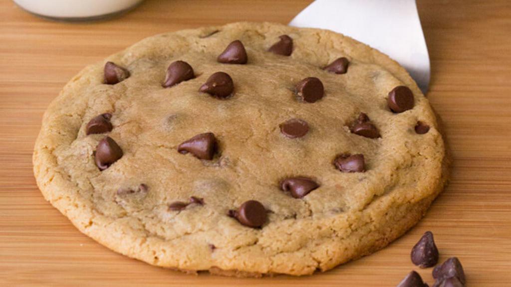 Cookie · A fresh baked, giant chocolate chip cookie.