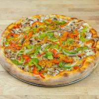 Vegetarian Pizza · Mixed (bell peppers and onions) and mushrooms.