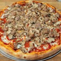 Pizza a la Toto's No. 3 · Pepperoni, mushroom, and sausage.