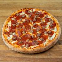 Pizza a la Toto's No. 4 · Salami, sausage, and pepperoni.