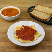 South City Combo · Ravioli and meatballs. Substitute cheese ravioli for an additional charge.