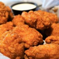 Boneless Wings · All white meat boneless wings tossed in your choice of sauce with ranch.