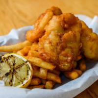 Fish & Chips · beer-battered cod, french fries, tartar sauce, lemon