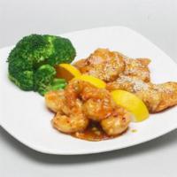 General Tao's Shrimp & Sesame Chicken · Shell fish. 