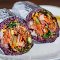 Sushi Burrito · Flour tortilla with a savory filling.