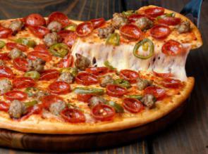 Fireworks Pizza · Signature tomato red sauce base on our tuscany crust, topped with mozzarella, cup and crisp pepperoni, jalapenos, Italian sausage, and crushed red pepper.