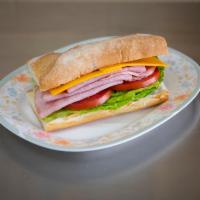 Honey Ham Sandwich · Thinly sliced meat from a pig.'s leg.