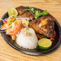 Fried Tilapia · served with 2 side of your choice.