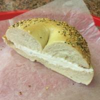 Bagel with Cream Cheese · Add toppings for an additional charge.