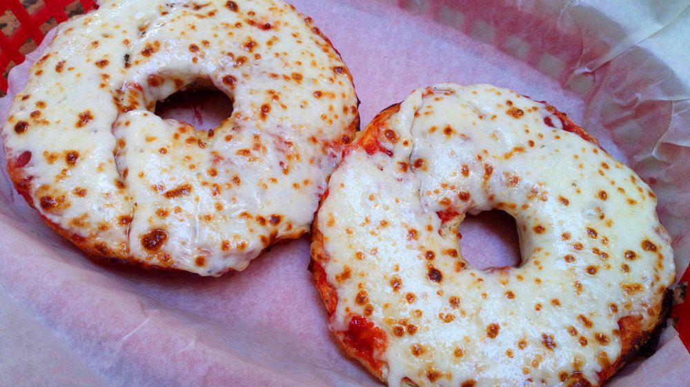 Pizza Bagel · Tomato sauce, mozzarella cheese. Add toppings for an additional charge.