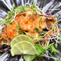 Firecracker Shrimp · Pan-fried shrimp (6pcs) with sweet chili garlic sauce
