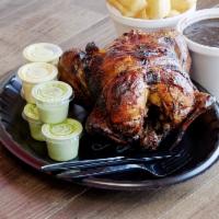 Whole Chicken /2 sides · Served with 2 sides order and 8 sauces (mayo & spicy)