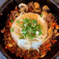 Beyond Bibimbap Bowl · Our beloved Sukiyaki Bibimbap goes BEYOND. 100% plant-based Beyond Beef is marinated in our ...