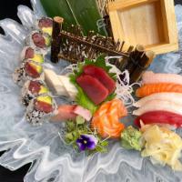 GF Sachi Special for One · 5 pcs sushi and 7 pcs sashimi with tuna avocado roll.
