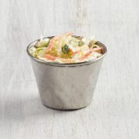 Coleslaw · With shredded cabbage, white vinegar, real mayo, spices, diced green onions and shredded car...