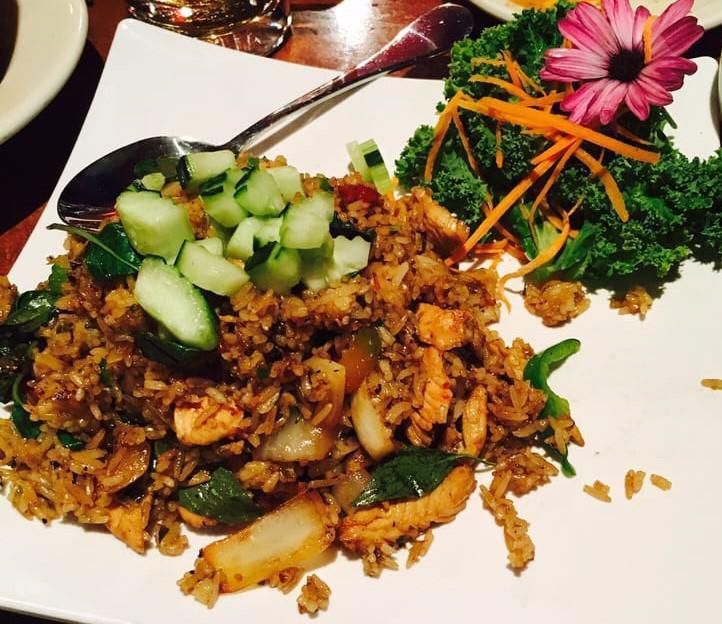 Basil Fried Rice · Fried rice with your choice of protein, onion, bell pepper and basil.