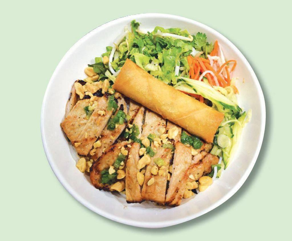 22b. Bun Cha Gio, Ga Nuong · Grilled chicken, crispy roll with vermicelli.
