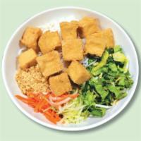 26. Bun Dau Hu Chien · Crispy tofu with vermicelli. Vegetarian.