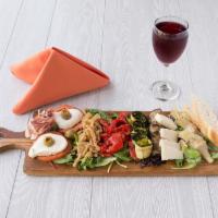 Antipasto Villa Vito · Imported prosciutto, salami and cheese, grilled, marinated vegetables, olives and more. 