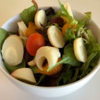 Bzb tropical Salad side · Arugula, spinach and baby kale mixed with sun-dried tomato, heart of palm, beet root, and ma...