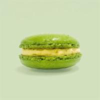 Pistachio Macaron · Nutty pistachio butter takes the charge in this classic flavor!