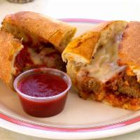 Meatball Grinder Hot Sandwich · 