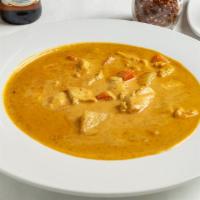 Yellow Chicken Curry · Spicy yellow curry of southern Thailand, sauteed with chicken, coconut milk, turmeric, cumin...