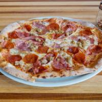 Happy Boys Pizza · House San Marzano red sauce, pepperoni, prosciutto, soppressata
and Italian sausage. Signatu...