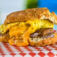 Original Breakfast Amber Biscuit · (choice of: grilled southern patty sausage. hickory bacon. crispy grilled pulled pork butt. ...