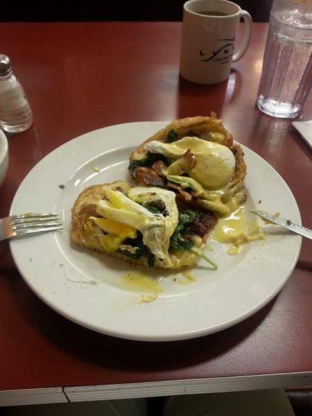 Florentine Benedict · 2 Poached farm eggs with sautéed spinach and served with your side choice.