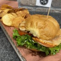 The Yard Bird Sandwich · Air-chilled, grilled chicken breast, white cheddar, lettuce, tomato, mayonnaise & mustard, o...