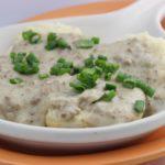 Side Biscuits and Gravy · 2 of our signature biscuits smothered with a country style sausage gravy, topped with fresh ...