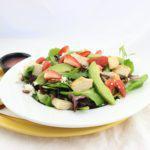 Sunshine Salad · A bed of fresh mixed greens topped with grilled chicken, avocado, pecans, strawberries and f...