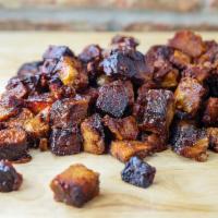 Pork Burnt Ends  · Tender, hand cut pork chunks in our zesty grilling sauce.