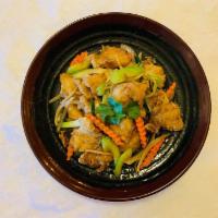 Stir-fried Ginger Fish · Fillet of sole stir-fried with house garlic sauce with fresh ginger, carrot, celery, onion, ...