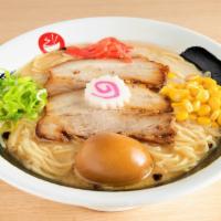 Nishiki Ramen w/Egg (Delivery) · Classic Tonkotsu Ramen.  Tonkotsu broth, Pork Belly Chashu, Slow Egg, Corn, Green Onion, Gin...