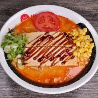 Spicy Vegetarian (Delivery) · Creamy Soy Bean based broth with Homemade Spicy Hot Sauce. Marinated and slow cooked Organic...