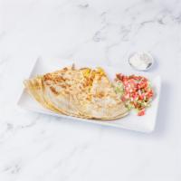 Quesadilla · Sauteed peppers, onions and shredded jack cheese folded into a flour tortilla.