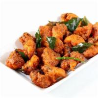 Gobi 65 · Vegetarian- Cauliflower marinated in Indian spices and deep fried.